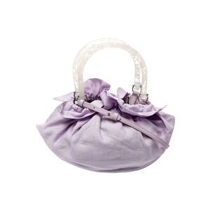 Cafuné Canvas Top Handle Bag Purple Crossbody Lavender Purse Acrylic Handles